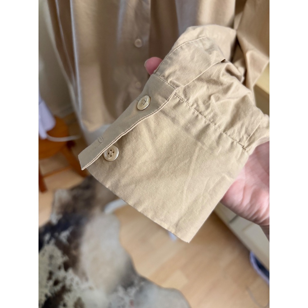 MaxMara Weekend Women Tan Button Down Shirt Size Small - Picture 2 of 7